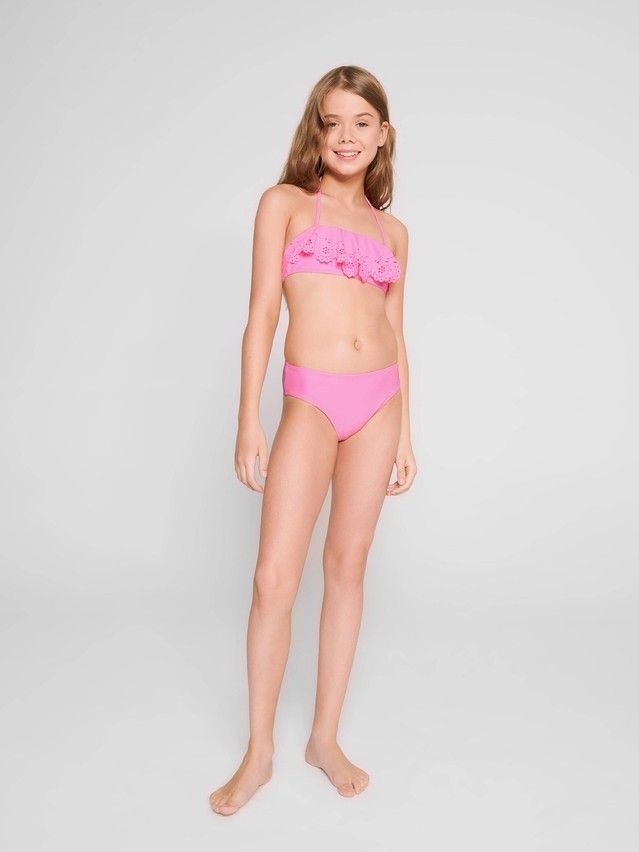 Swimming costume for girls CONTE ELEGANT LACE GIRL, s.122,128-60, pink - 2