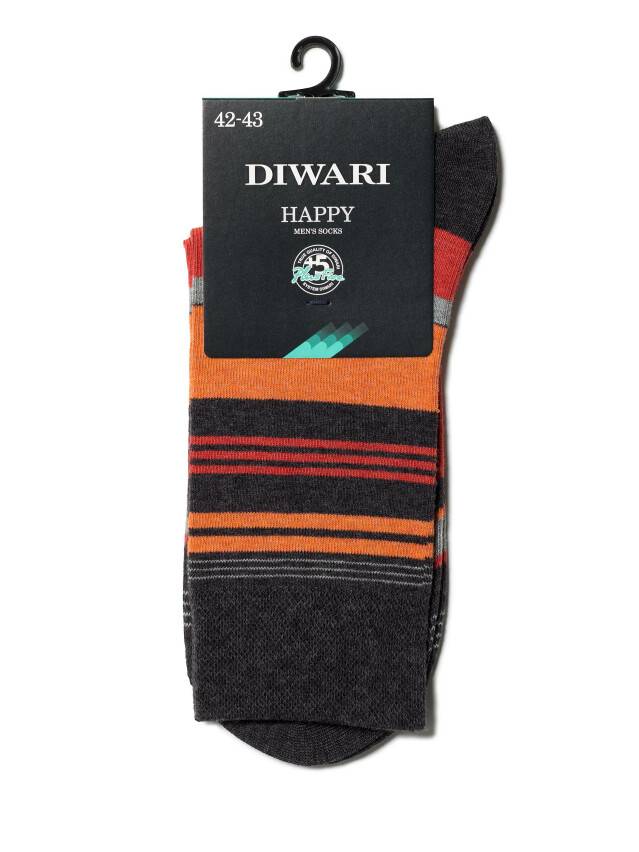 Men's socks HAPPY 15С-23SP, rives. 40-41, 129 dark gray-red - 2