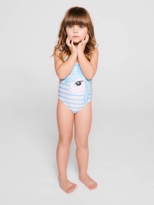 Swimsuit for girls CONTE ELEGANT UNICORN, s.110,116-56, white-blue - 8