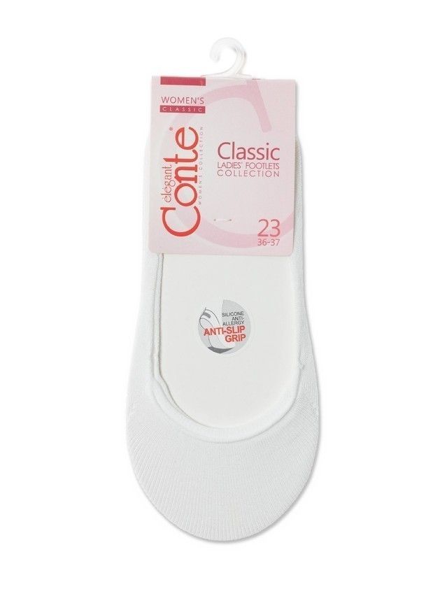 Women's footlets CONTE ELEGANT CLASSIC, s.23, 000 white - 4