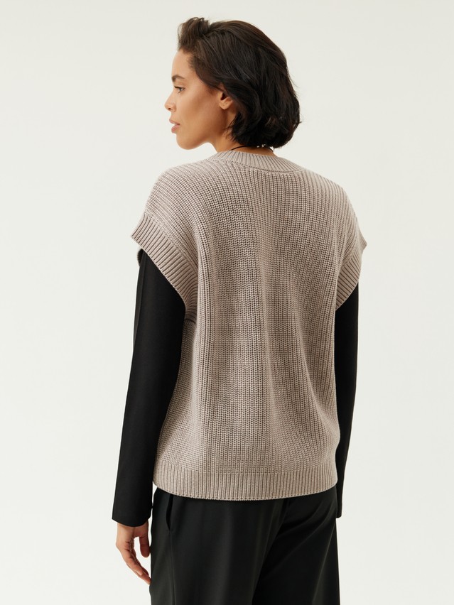 Women's vest CONTE LDK25118, s.170-84, beige melange - 5