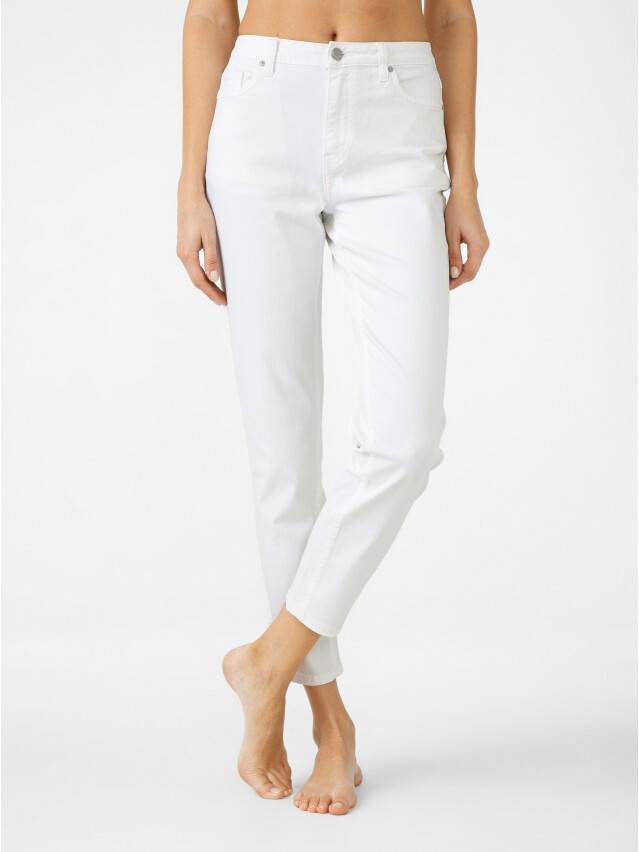 Denim trousers CONTE ELEGANT CON-306, s.170-102, white - 7