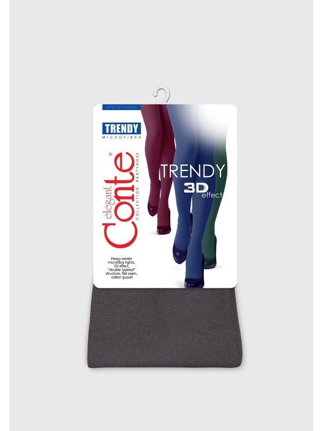 Women's tights CONTE ELEGANT TRENDY MELANGE, s.2, grey - 5