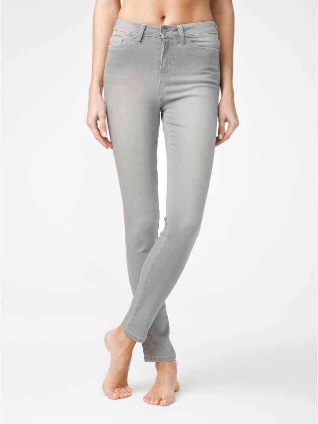 Denim trousers CONTE ELEGANT CON-117, s.170-102, light grey - 1