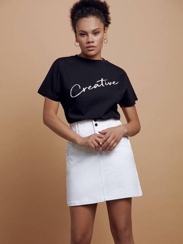 Women's polo neck shirt CONTE ELEGANT LD 1744, s.170-92, black - 1