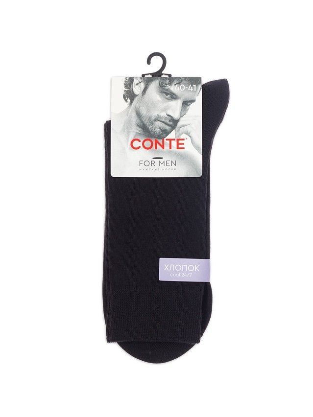 Men's socks CONTE, s.25, 000 black - 4