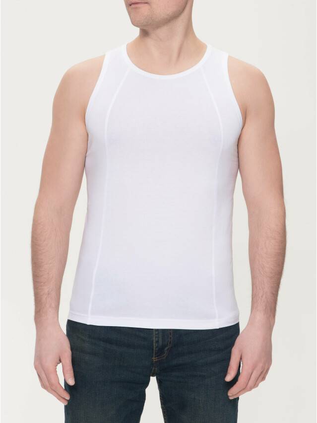 Sleeveless t-shirt DiWaRi BASIC MM 863, s.182-92, white - 2