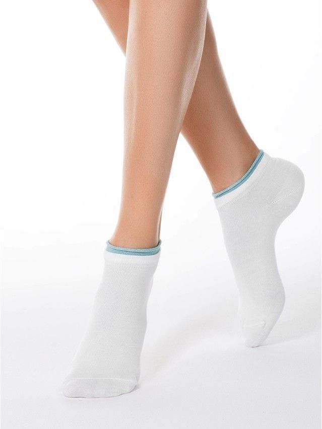 Women's socks CONTE ELEGANT ACTIVE, s.23, 035 white-light blue - 1