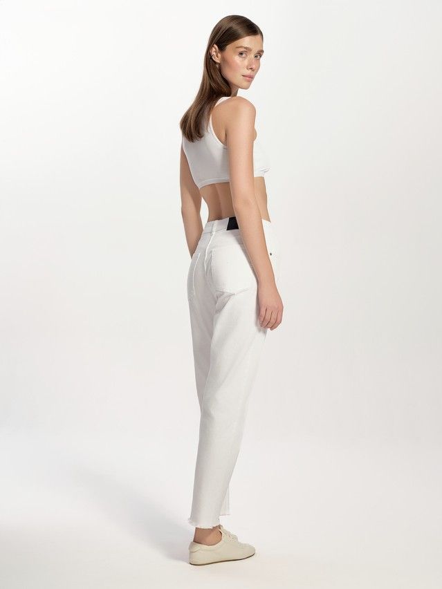 Denim trousers CONTE ELEGANT CON-723, s.170-102, white - 2