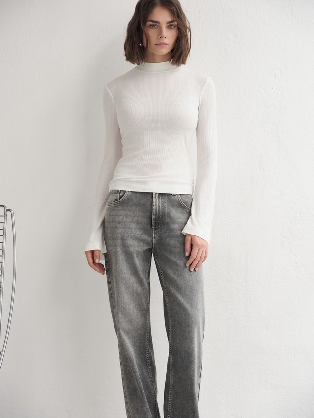 Women's polo neck shirt CONTE LD 3241, s.170-84, white - 4