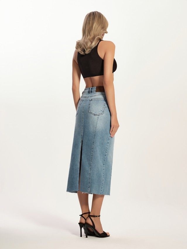 Denim skirt CONTE ELEGANT CON-804, s.170-90, light blue - 2