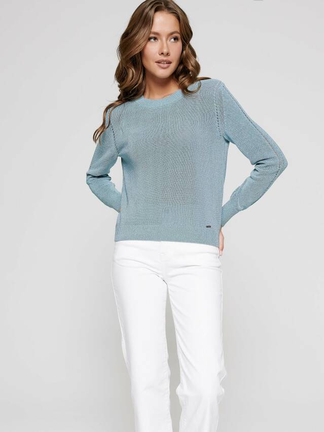 Women's pullover LDK 095, s. 170-84, grey-blue - 1