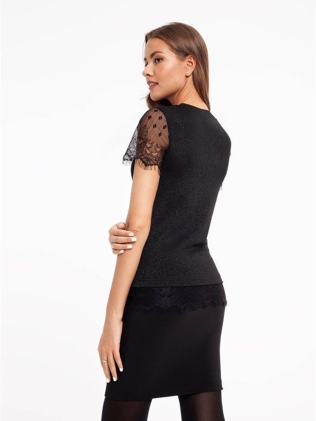 Women's polo neck shirt CONTE ELEGANT LD 850, s.170-100, nero - 2