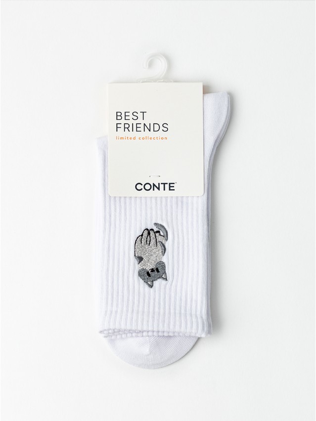 Women's socks CONTE FANTASY, s.23-25, 1029 white - 4
