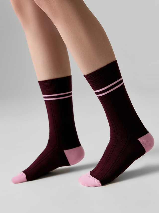 Women's socks CONTE ELEGANT SPORT, s.23-25, 1104 maroon - 1