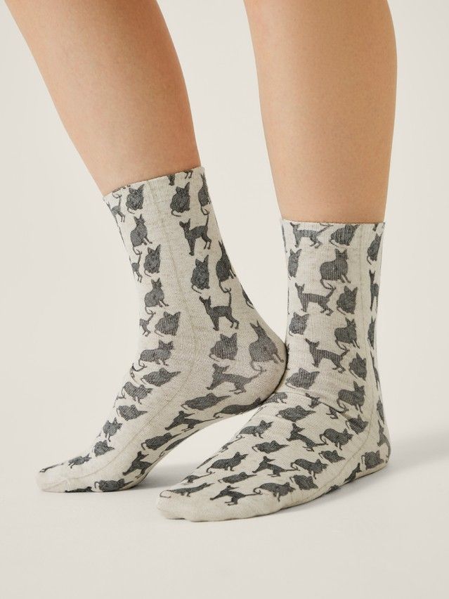 Women's socks CONTE ELEGANT FANTASY, s.23-25, 960 beige - 1