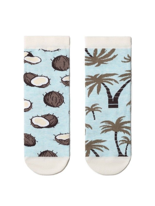 Women's cotton socks HAPPY 18С-227SP, rives. 36-39, 165 pale turquoise - 3