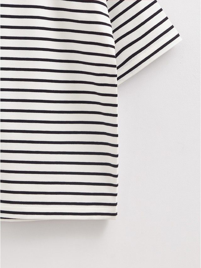 Women's polo neck shirt CONTE ELEGANT LD 2572, s.170-92, white-black - 8
