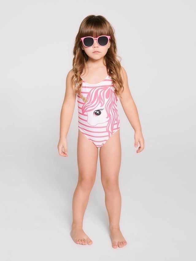 Swimsuit for girls CONTE ELEGANT UNICORN, s.110,116-56, white-pink - 7