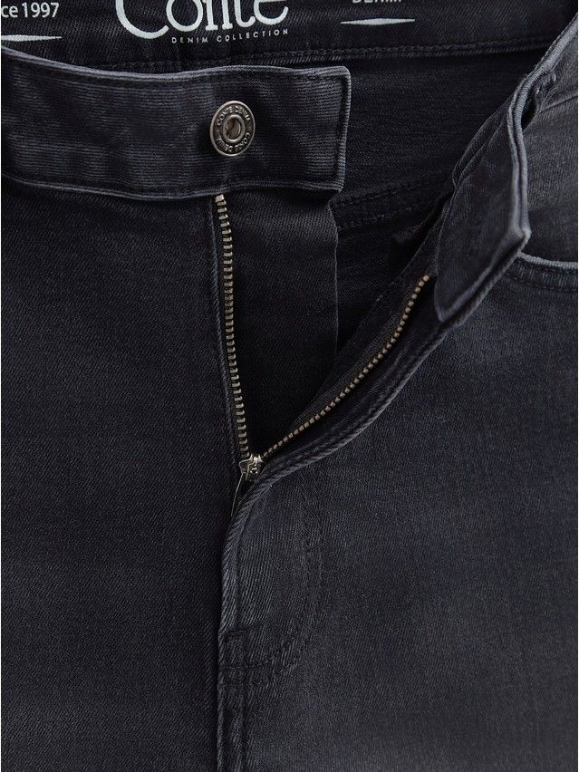 Denim trousers CONTE ELEGANT CON-661, s.170-102, black - 12