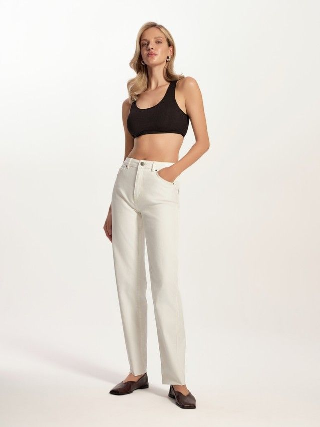 Denim trousers CONTE ELEGANT CON-769, s.170-102, off white - 1