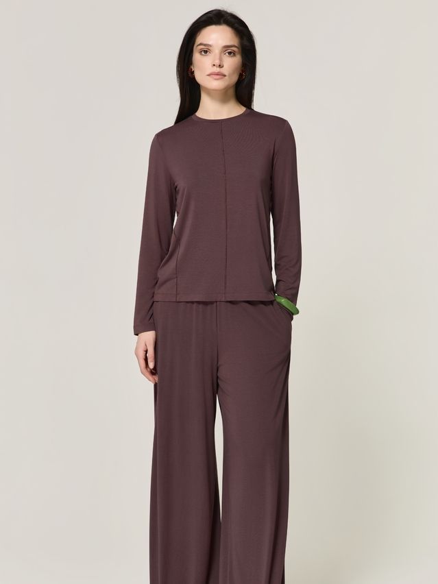 Women's polo neck shirt CONTE LD 3506, s.170-84, chocolate - 1