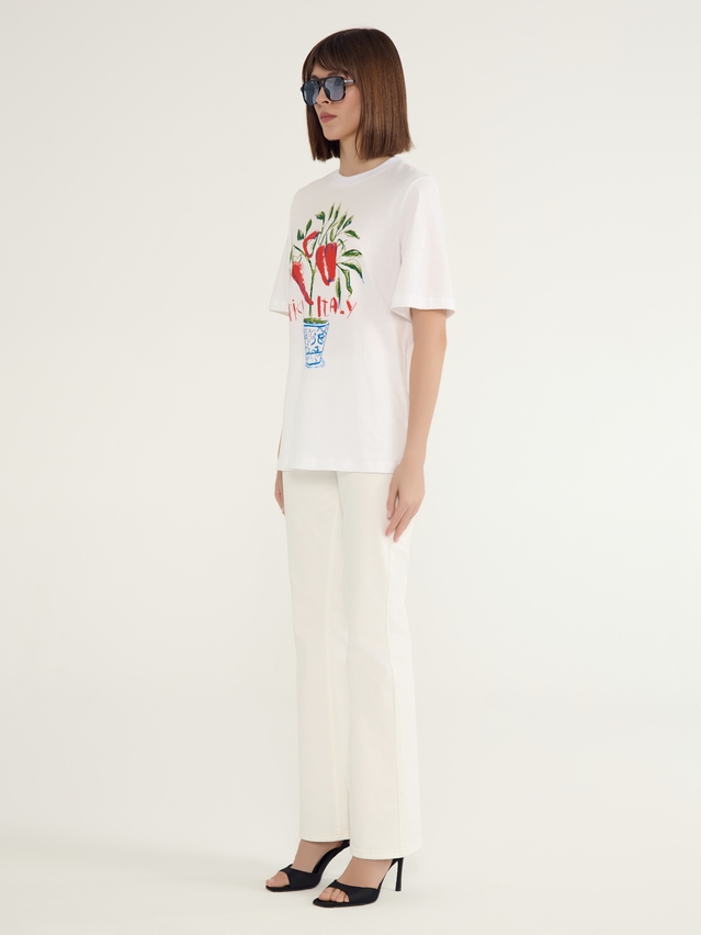 Women's polo neck shirt CONTE ELEGANT LD 3036, s.170-92, white-spicy italy - 2