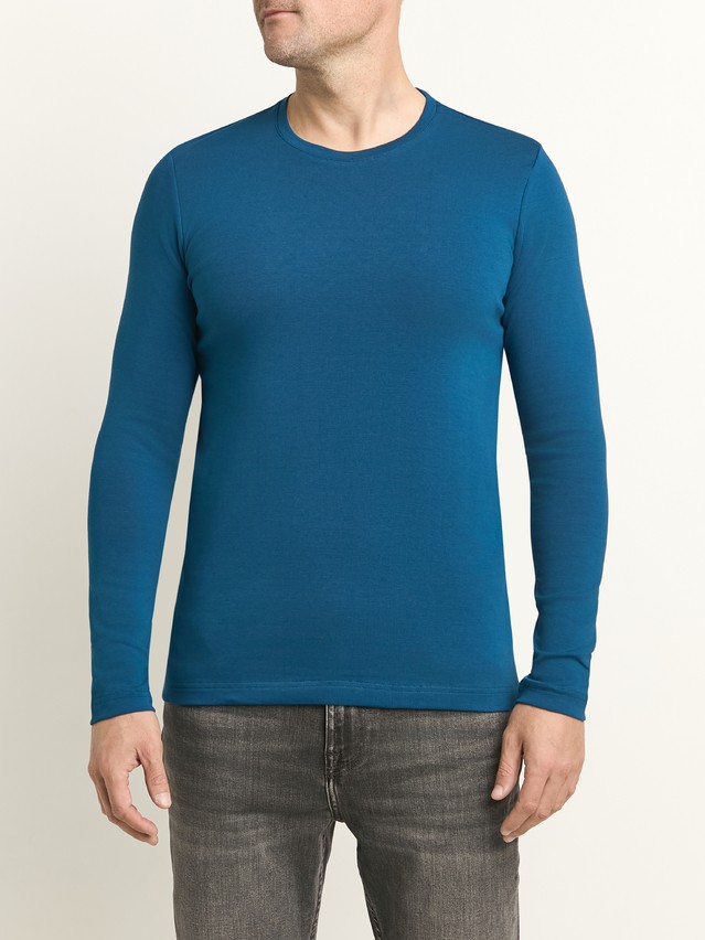Men's polo neck shirt DIWARI BASIC MEN MD 4031, s.176,182-92, deep sea green - 1