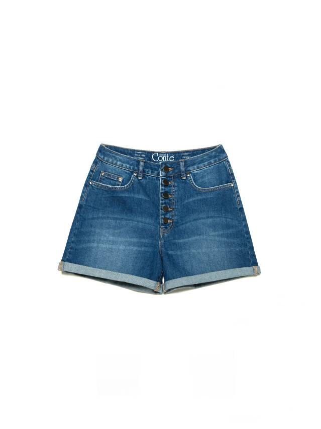 Women's denim shorts CON-199, s.170-90, washed mid blue - 3