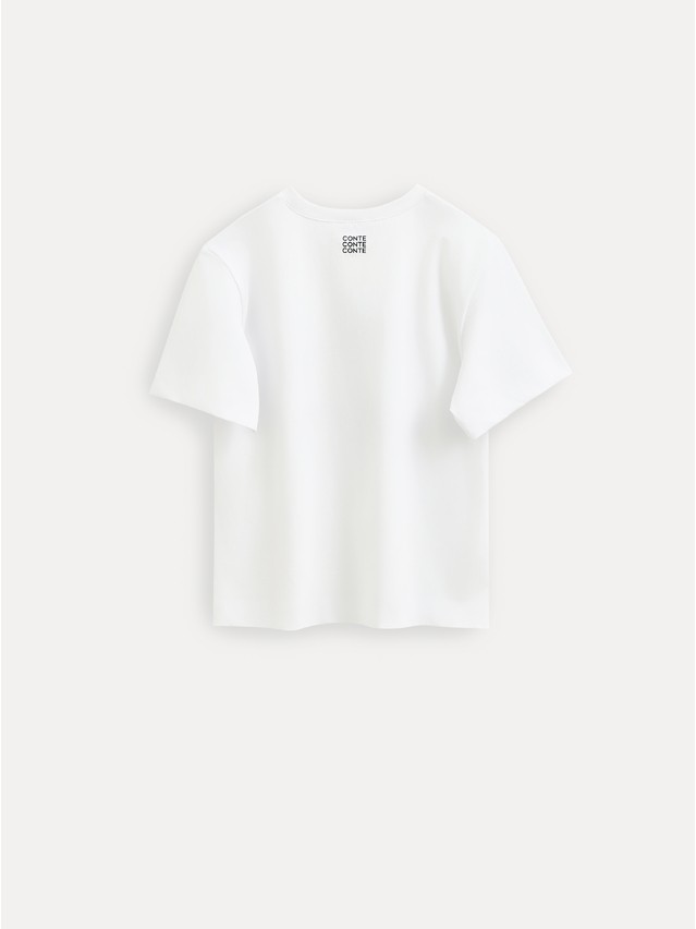 Women's polo neck shirt CONTE ELEGANT LD 3029, s.170-92, white-dog - 7