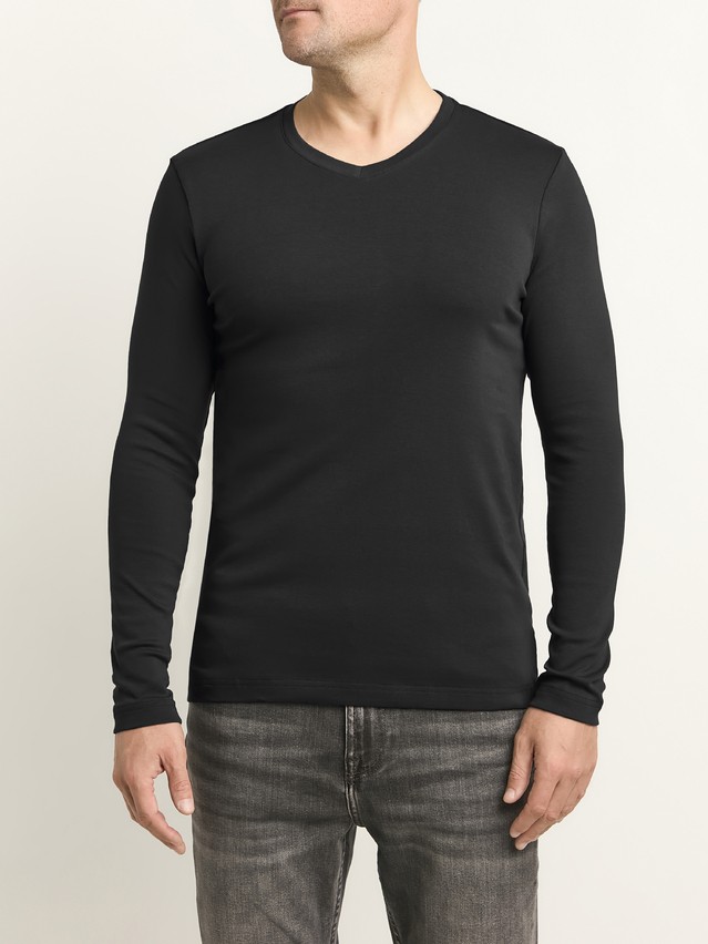 Men's polo neck shirt DIWARI BASIC MEN MD 4032, s.176,182-92, black - 1