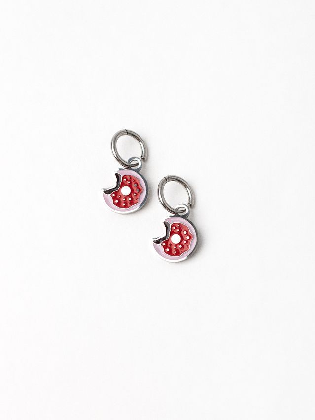 Metal earings CONTE donut (2 pieces),- 7