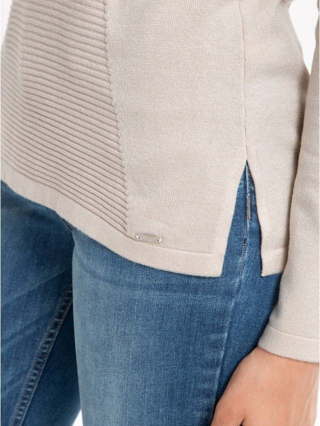 Women's polo neck shirt CONTE ELEGANT LDK030, s.158,164-88, beige - 4