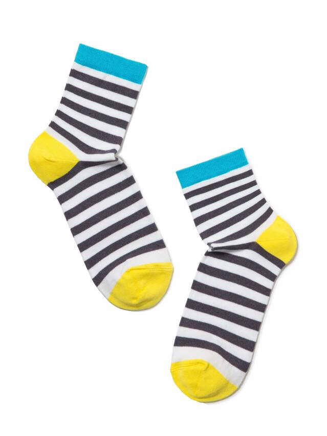 Women's socks CONTE ELEGANT CLASSIC, s.23, 087 white-dark grey - 2