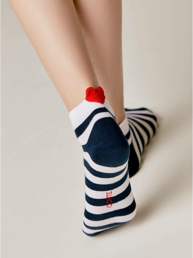 Women's socks CONTE ELEGANT ACTIVE, s.23, 223 white-navy - 1