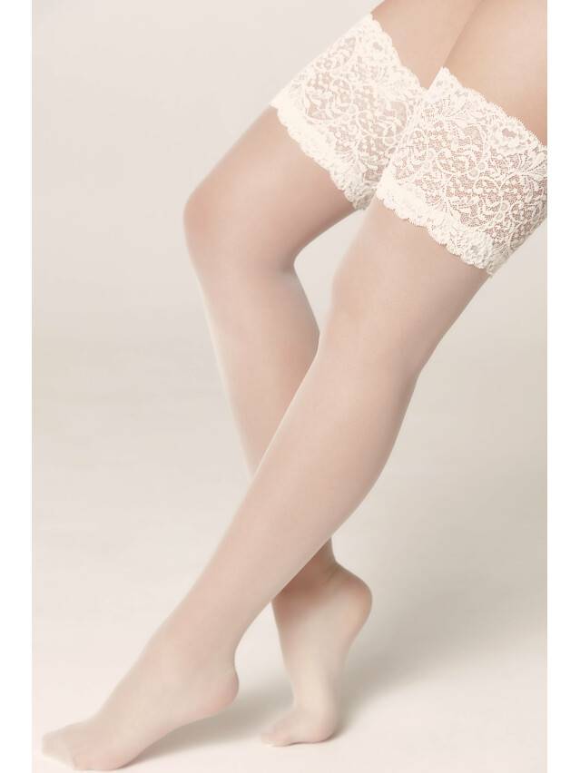 Women's stockings CONTE ELEGANT AMORE, s.23-25 (1/2),panna - 1