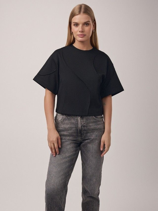 Women's polo neck shirt CONTE ELEGANT LD 2805, s.170-92, black - 3