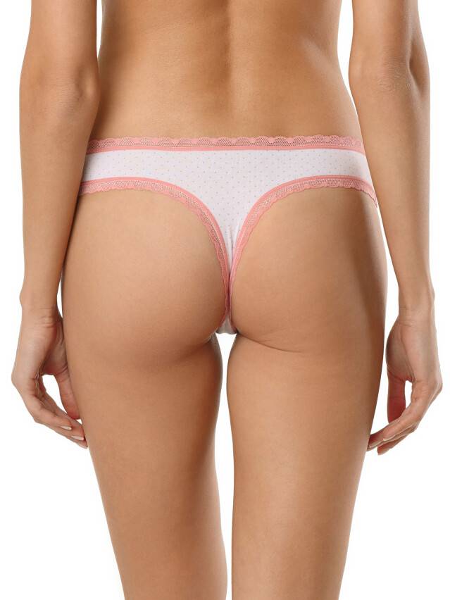 Panties for women LAZY DAYS LST 1004 (packed in mini-box),s.90, white-dusty rose - 2