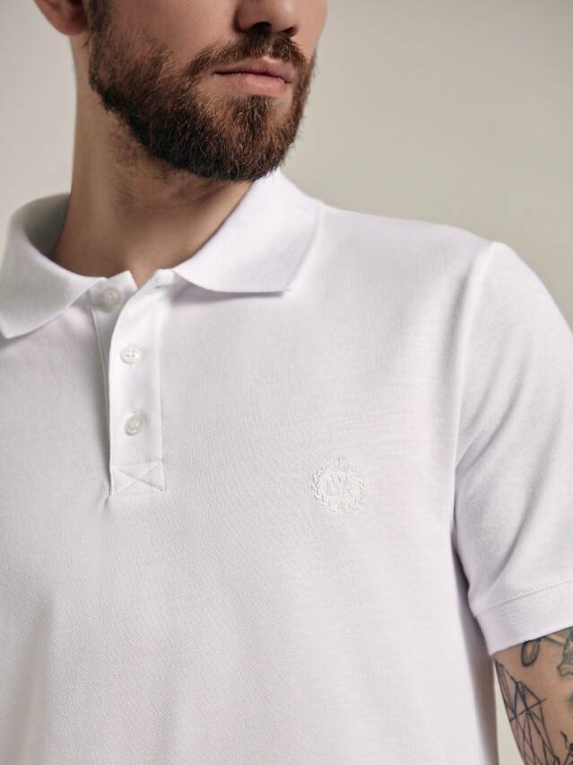 Men's polo neck shirt DiWaRi MD 415, s.170,176-108, white - 3