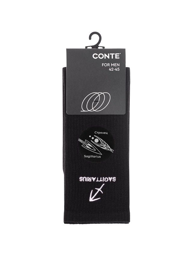 Men's socks CONTE, s.27-29, 664 black - 4