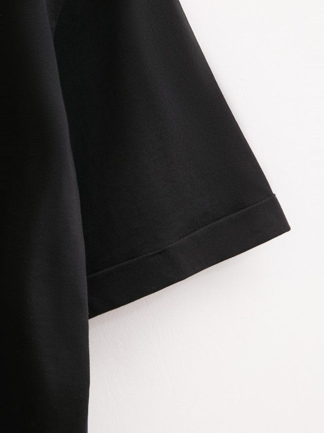 Women's polo neck shirt CONTE ELEGANT LD 3038, s.170-84, black-roses - 6