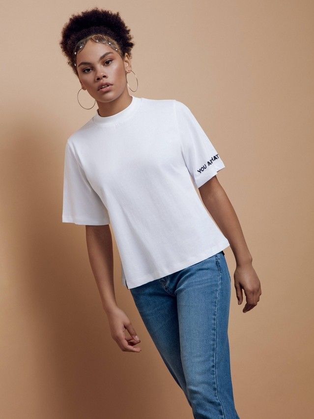 Women's polo neck shirt CONTE ELEGANT LD 1658, s.170-92, white - 3