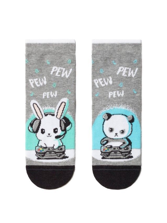 Children's socks Cheerful legs 17S-10SP, s. 24-26, 460 gray - 4