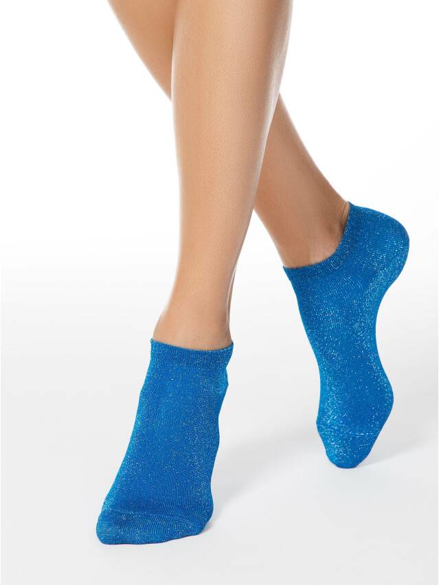 Women's socks CONTE ELEGANT ACTIVE (anklets, lurex),s.23, 000 dark blue - 1