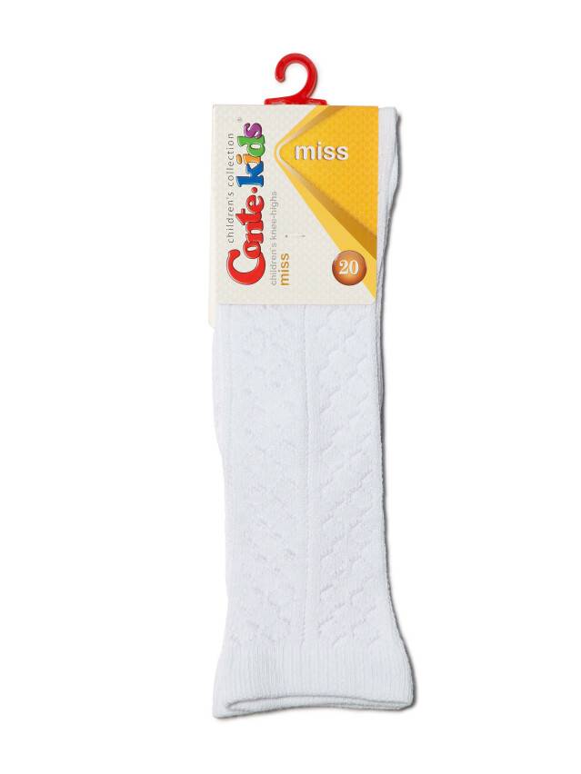 Children's knee high socks CONTE-KIDS MISS, s.30-32, 028 white - 2