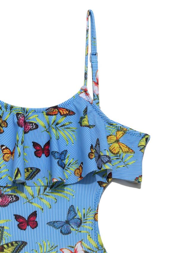 Swimsuit for girls CONTE ELEGANT SWEET BUTTERFLY, s.110,116-56, white-blue - 4