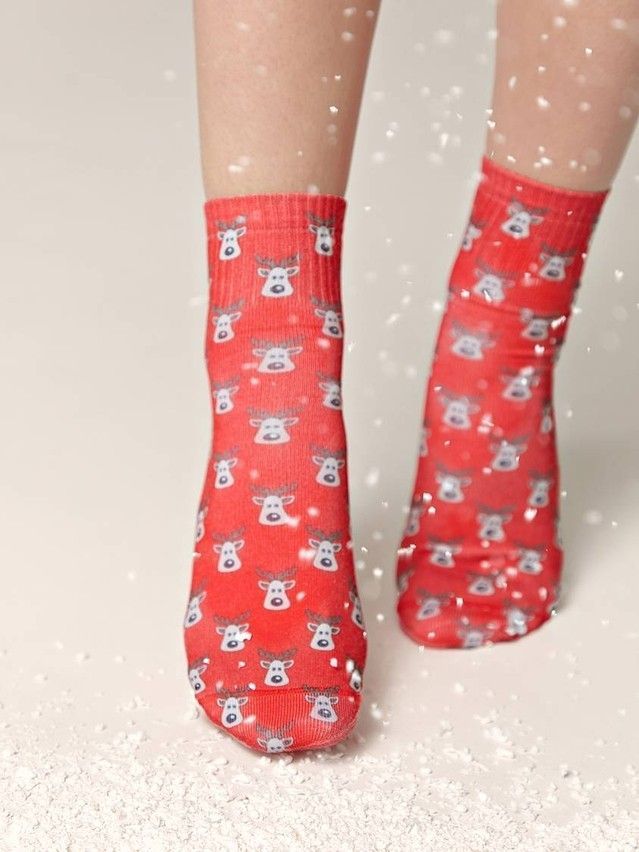 Women's socks CONTE ELEGANT FANTASY, s.23-25, 503 red - 1