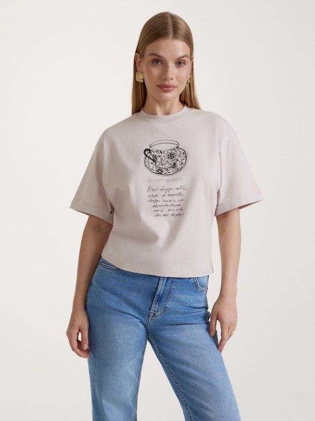 Women's polo neck shirt CONTE ELEGANT LD 3039, s.170-100, beige-cup - 2