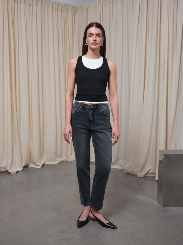 Women's jeans CONTE CON-847, s.164-90, washed black - 1