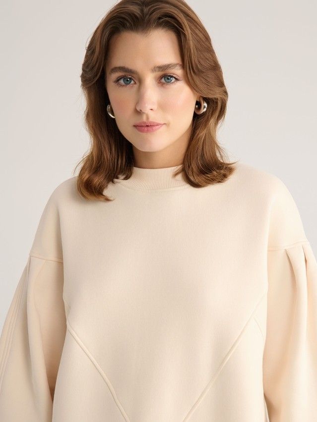 Women's polo neck shirt CONTE ELEGANT LD 2831, s.170-92, milk - 5